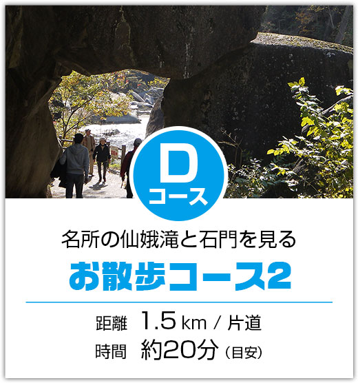 名所の仙娥滝と石門を見る　お散歩コース2